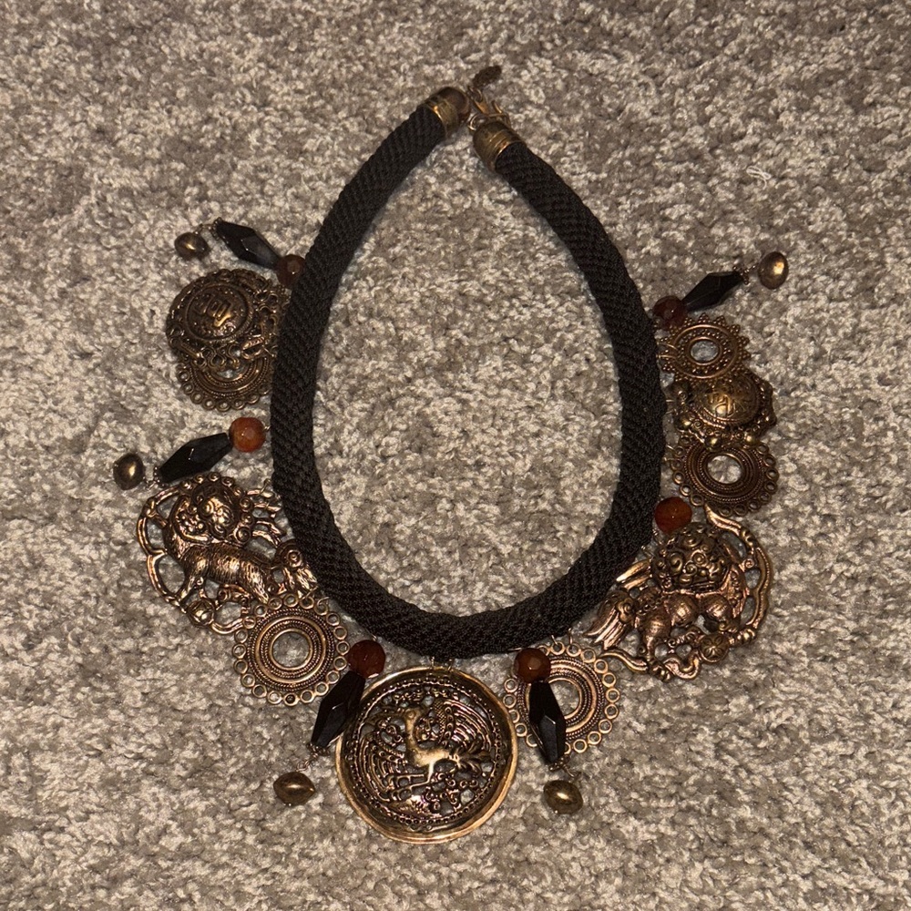 Vintage Amy Kahn Russell Year of the Dragon Bronze Necklace